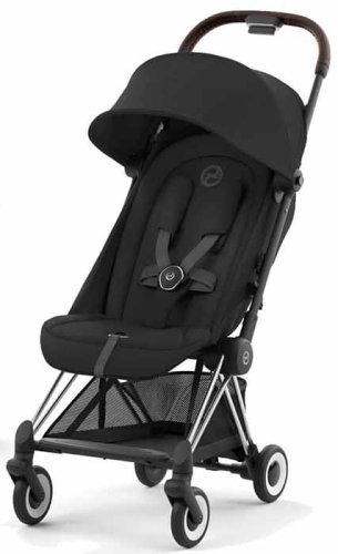 Cybex Прогулочная коляска Coya / цвет Chrome Brown Sepia Black (черный, рама хром)